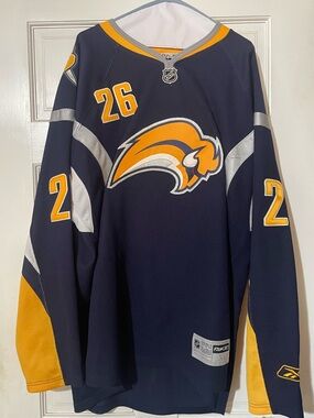 NHL Buffalo Sabres #26 Thomas Vanek XL Signed Hockey Jersey 2009 With Tags